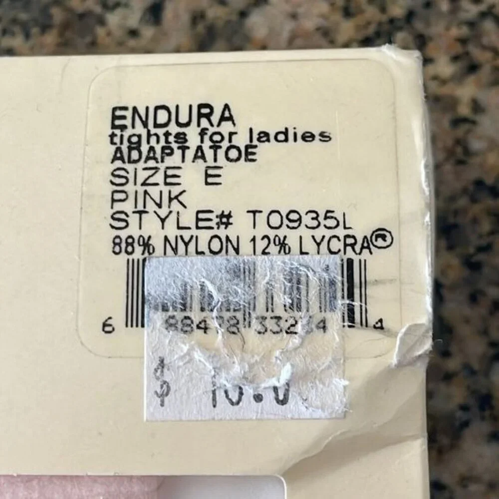 Endura Adaptatoe Ladies Tights Pink Ballet Dance NEW